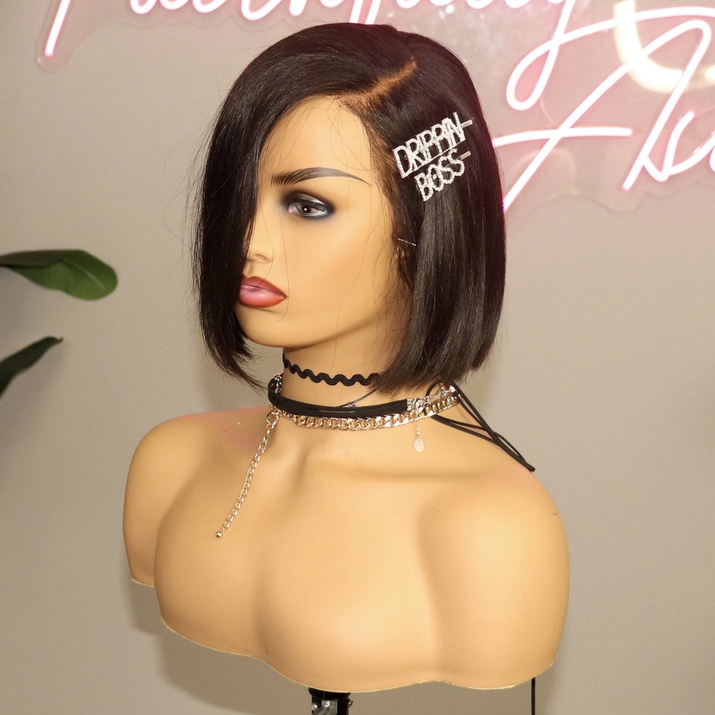 BOSS - Rhinestone Name Barrettes/Hairpin