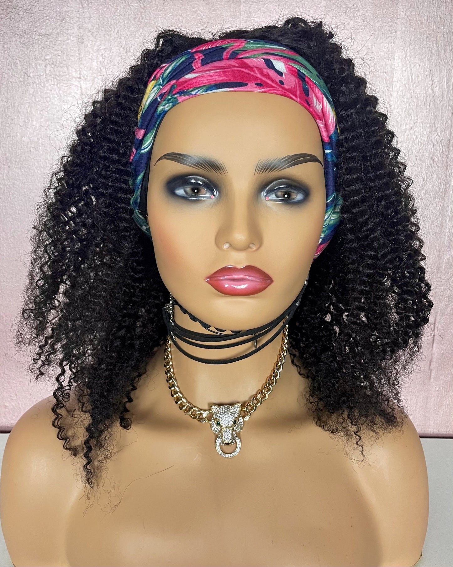 16" Kinky Curly  Headband Wig - Faithfully Asia Beauty