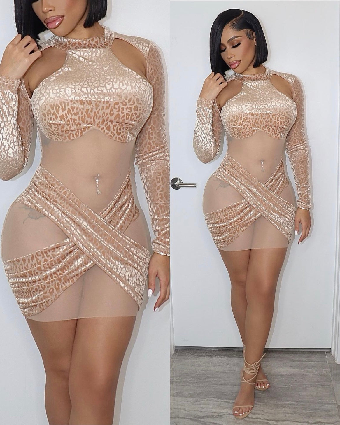 Nude Baddie Dress